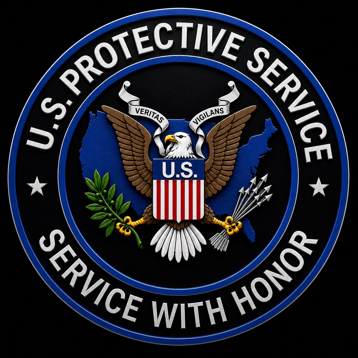 U.S. Protective Service eagle seal, Service With Honor